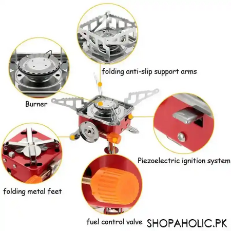 mini portable foldable card type square stove k 202 with gas cylinder image4