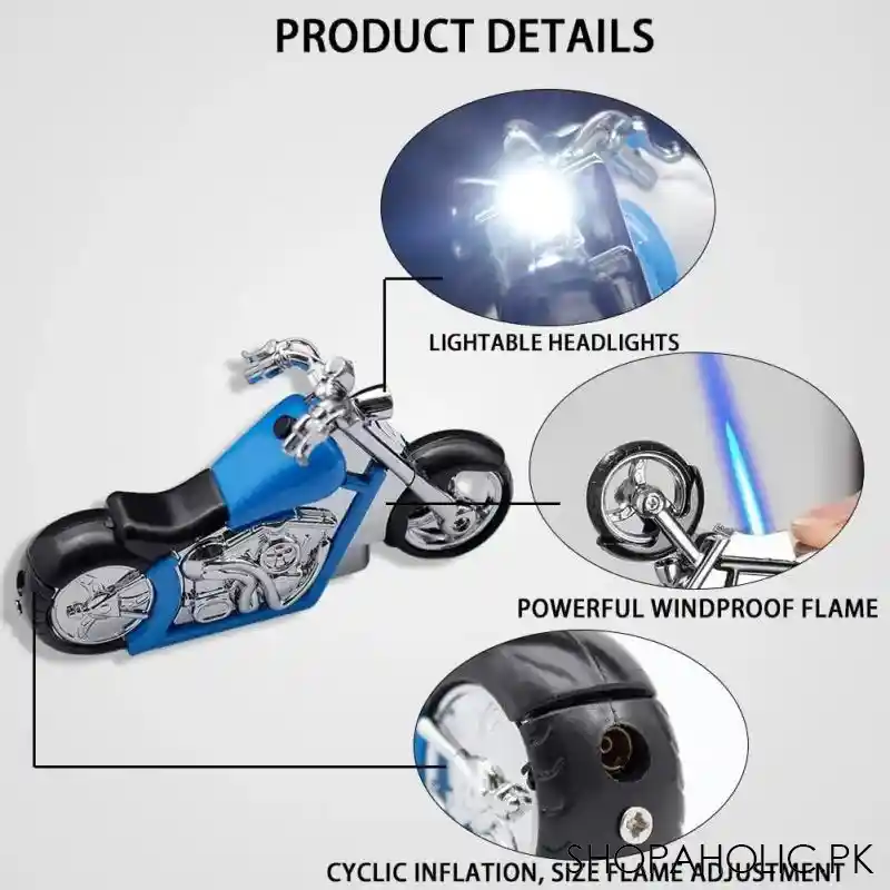 mini portable motorcycle shape jet torch lighter image5