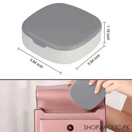 mini portable travel cosmetic and jewelry storage box organizer with mirror image2