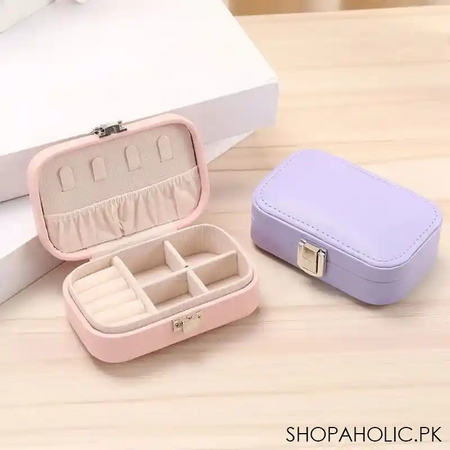 mini rectangular leather jewellery box image2