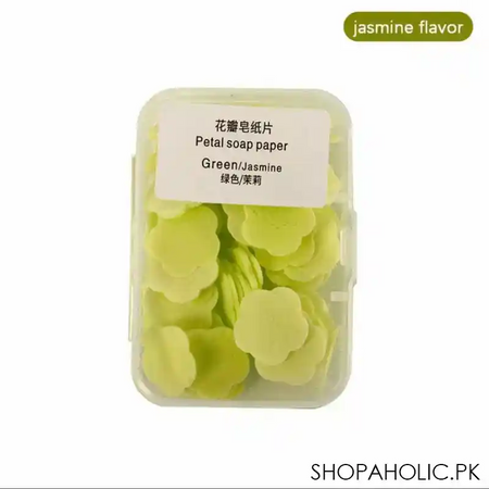 mini scented portable disinfecting paper soap petals image5