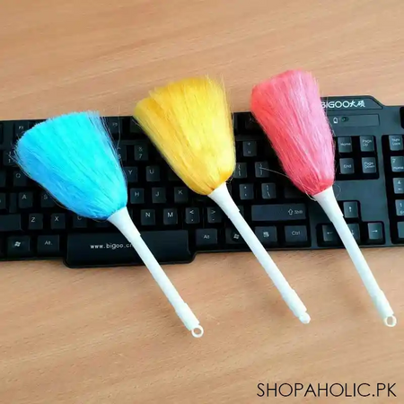 mini soft cleaning duster with plastic handle   1pc main image