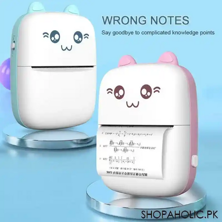 mini thermal photo label portable instant printer with paper roll image2