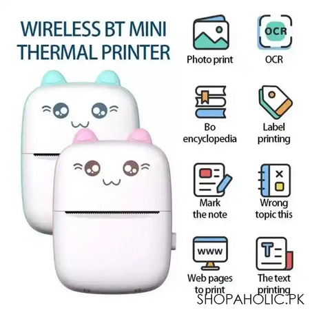 mini thermal photo label portable instant printer with paper roll image5