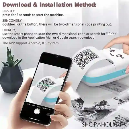 mini thermal photo label portable instant printer with paper roll image8