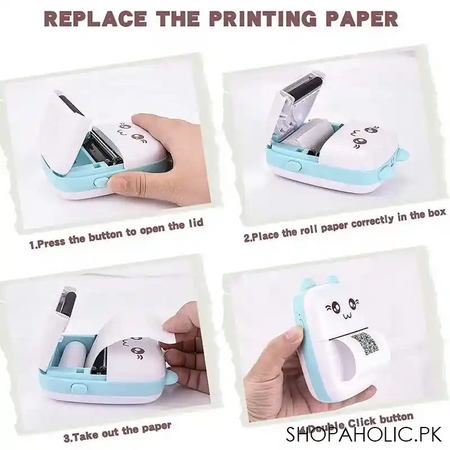 mini thermal photo label portable instant printer with paper roll image9