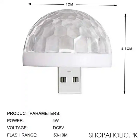 mini usb led magic ball disco light image2