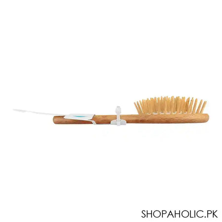 Mira Hair Brush, Small, Oval Shape, Wooden Style, No. 322 - Image 2