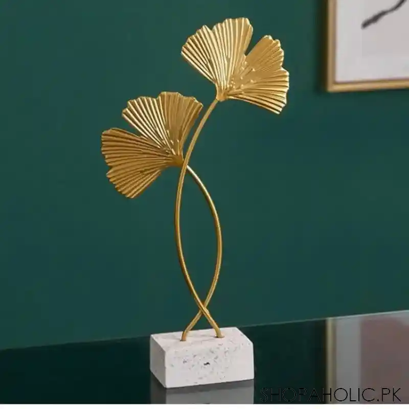 modern metal leaves statue main image