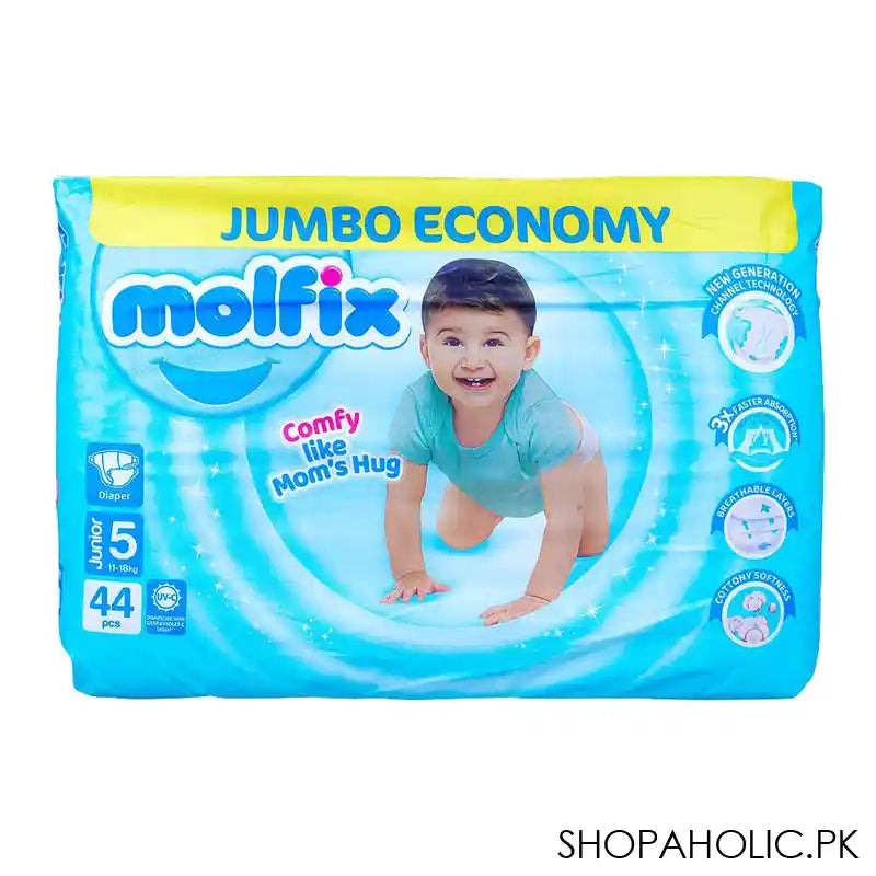Molfix Diaper 5 Junior Jumbo Economy, 11-18 KG, 44-Pack - Main Image