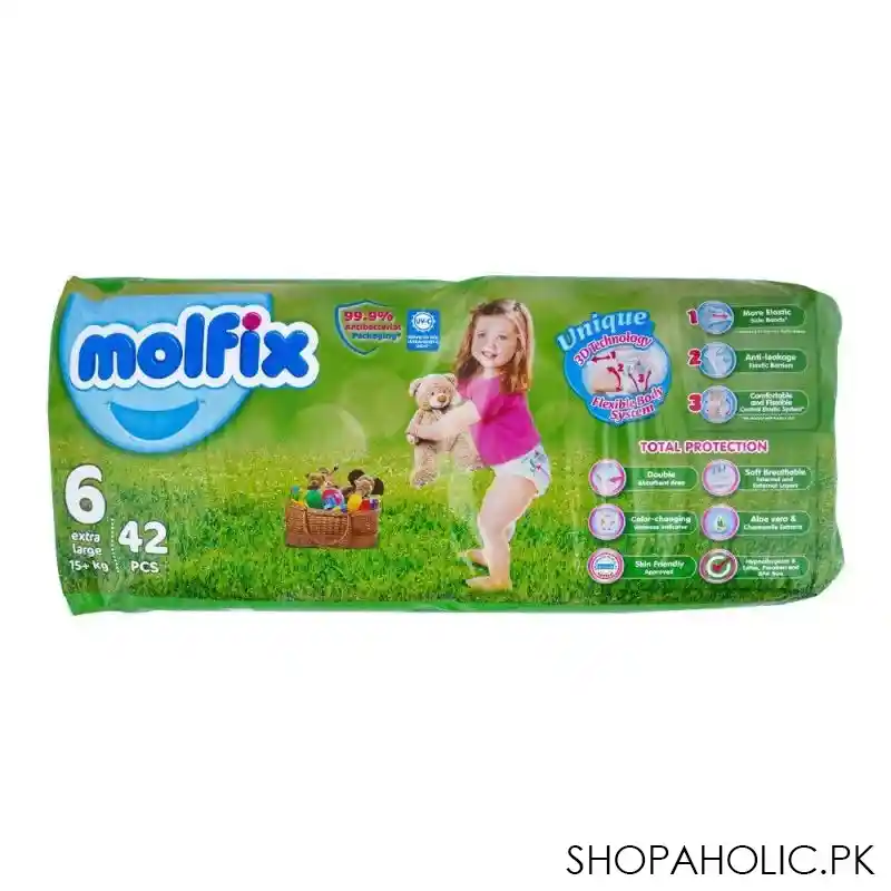 molfix diaper 6, extra large, 15+kg, 42's image2