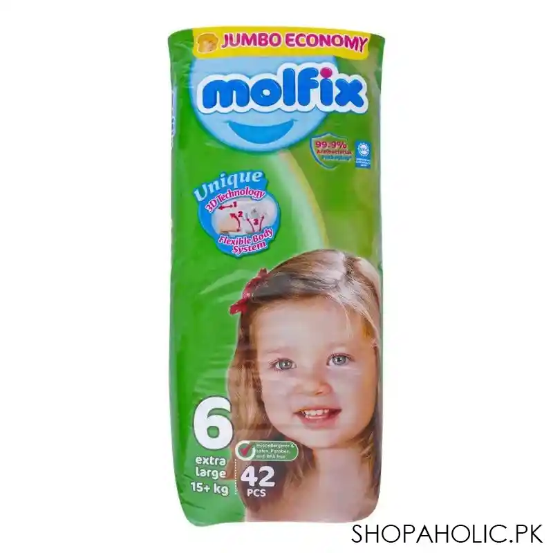molfix diaper 6, extra large, 15+kg, 42's main image