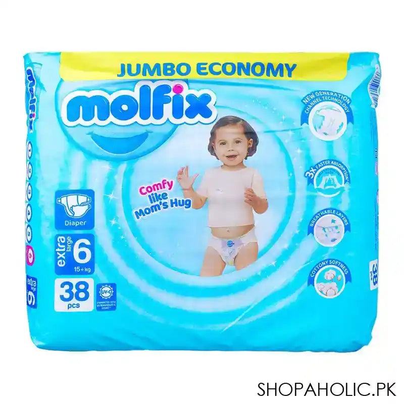 Molfix Diaper 6 Extra Large Jumbo Economy, 15 KG, 38-Pack - Main Image