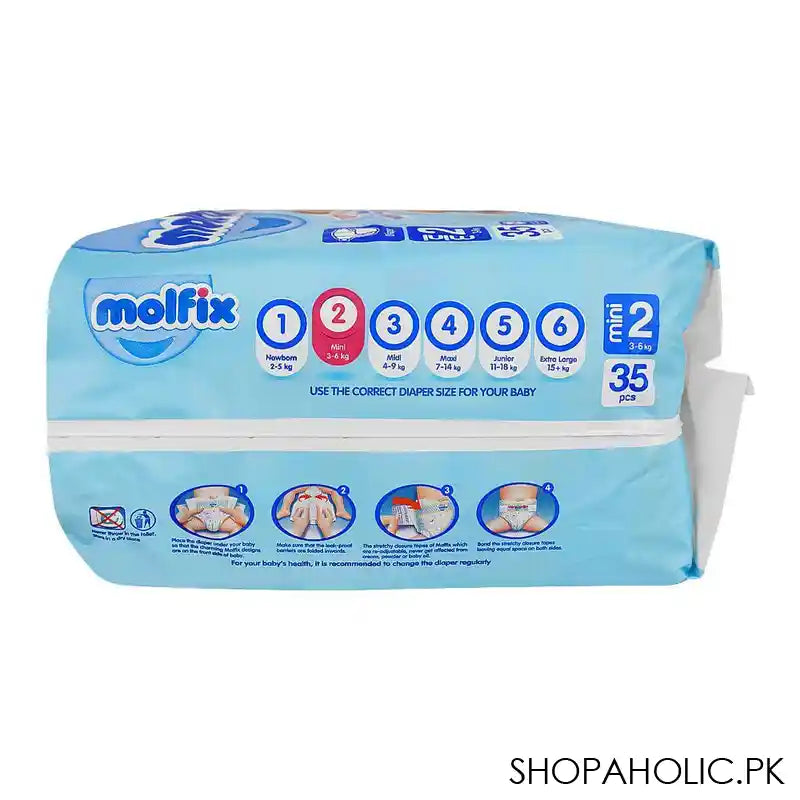 Molfix Diaper, Mini No-2, 3-6 kg, 35-Pack - Image 4
