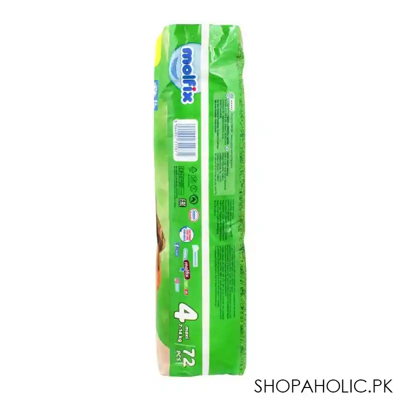 molfix diaper no. 4, maxi, mega pack, 7 14 kg, 72 pack image4