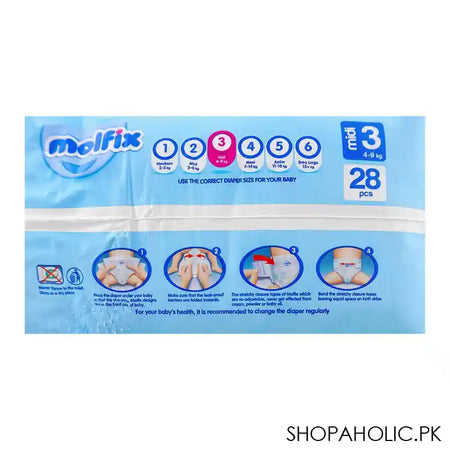 Molfix Diapers 3 Medium, 4-9kg, 28-Pack - Image 2