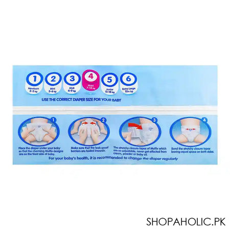 Molfix Diapers 4 Maxi, Jumbo Economy Pack, 7-14kg, 50-Pack - Image 3