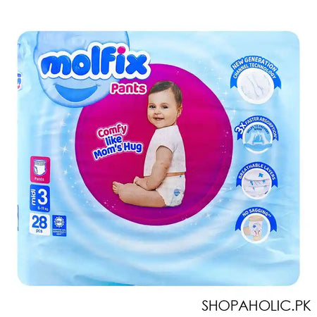 Molfix Pants 3 Medium, 6-11kg, 28-Pack - Main Image