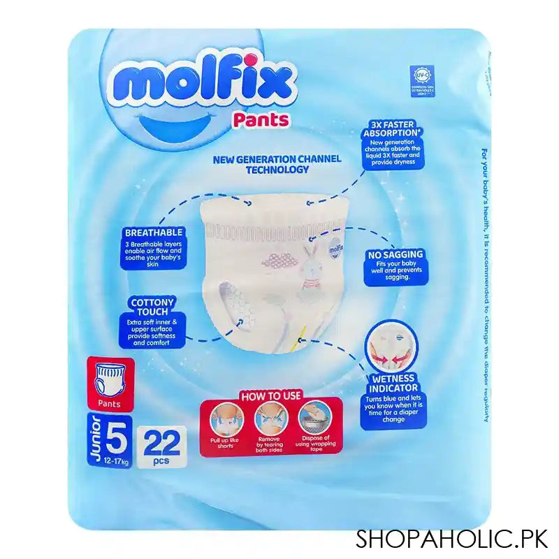 Molfix Pants 5 Junior, 12-17kg, 22-Pack - Image 5