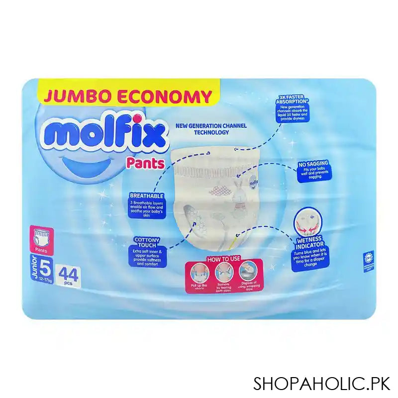 Molfix Pants 5 Junior, Jumbo Economy Pack, 12-17kg, 44-Pack - Image 5