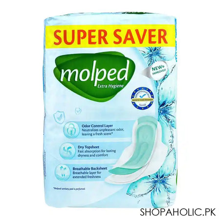 Molped Maxi Thick Extra Hygiene Shield, Long, 30-Pads Super Saver - Main Image