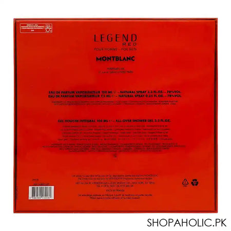 Mont Blanc Legend Red Pour Homme Set For Men, Eau De Parfum 100ml + Eau De Parfum 7.5ml + Shower Gel - Image 2