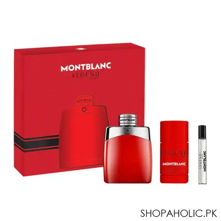 mont blanc legend red set for men, eau de parfum, 100ml + eau de parfum, 7.5ml + deodorant stick, 75g main image