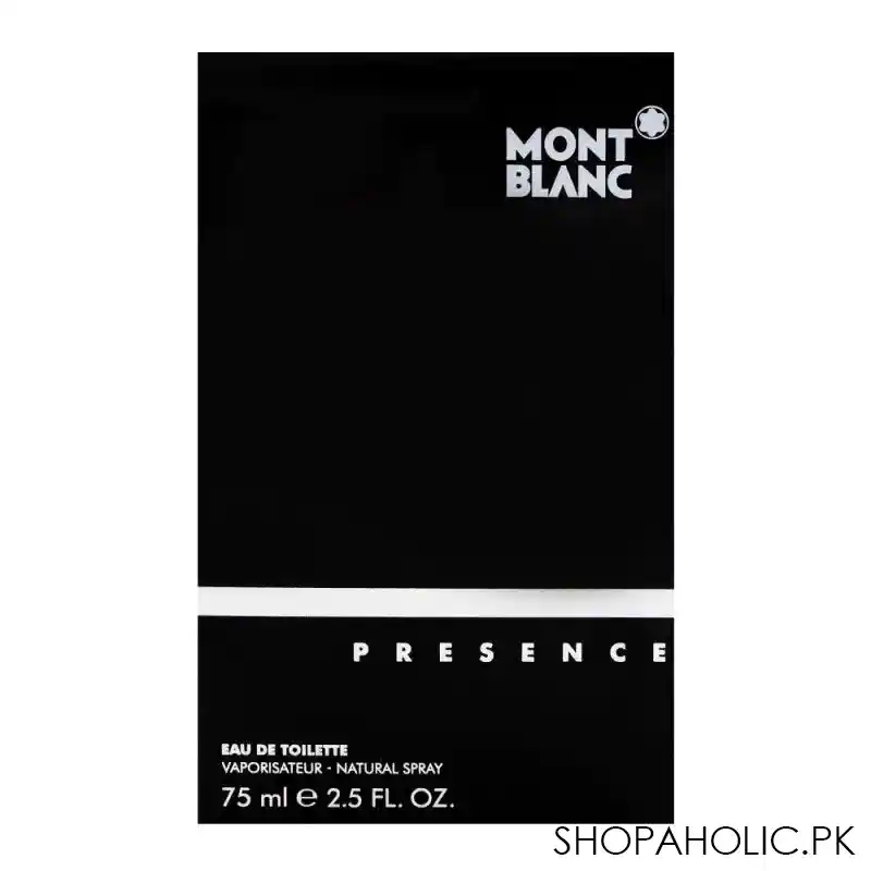 mont blanc presence men eau de toilette 75ml image2