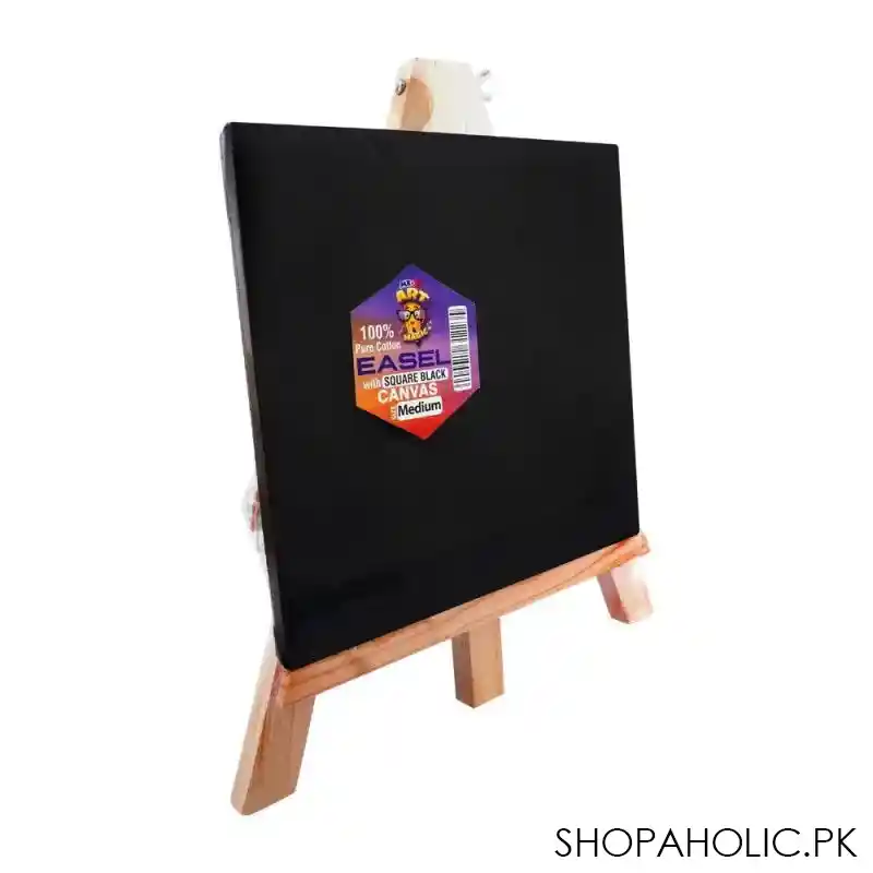 mr. art magic 100% pure cotton easel with canvas, medium, black, 553 3923 main image