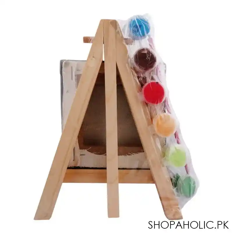mr. art magic 100% pure cotton easel with canvas, small, black, 552 3922 image2