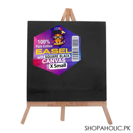 Mr. Art Magic 100% Pure Cotton Easel With Square Canvas, X-Small, Black, 551-3906 - Image 3