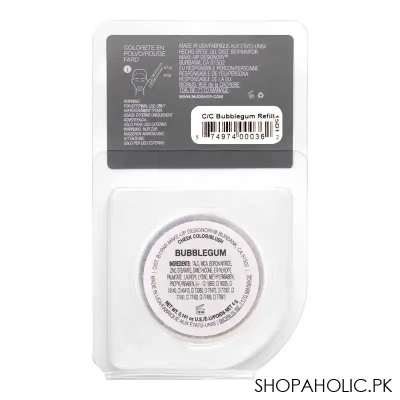 MUD Makeup Designory Cheek Color Blush Refill, Bubblegum - Image 3