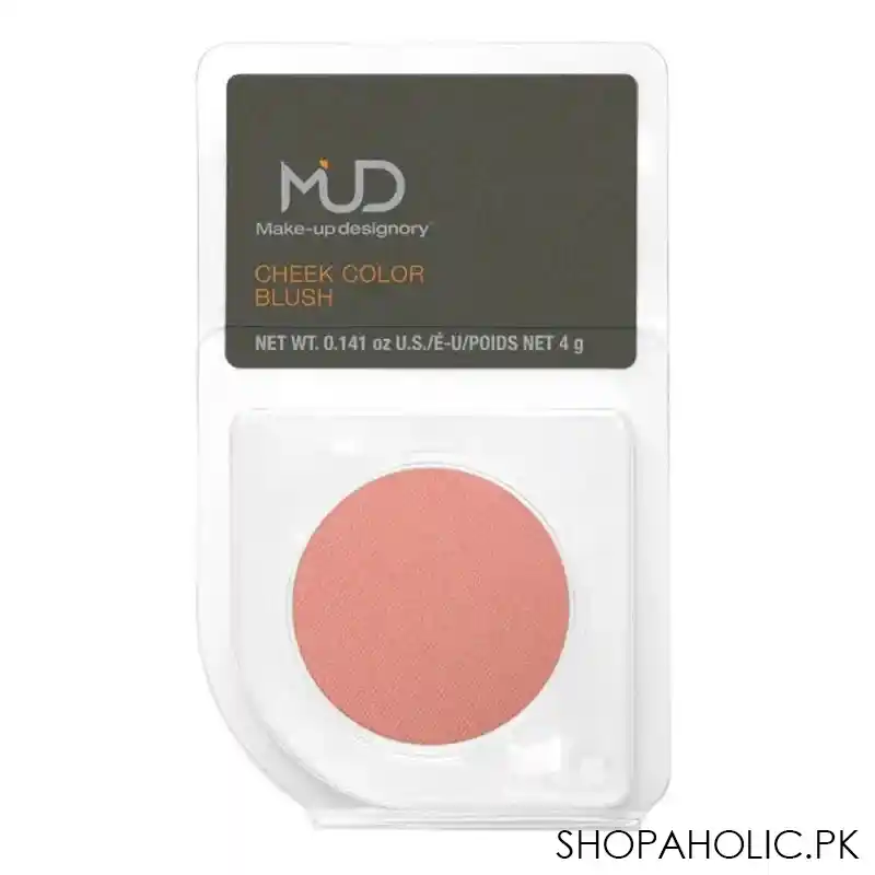 mud makeup designory cheek color blush refill, soft peach image2