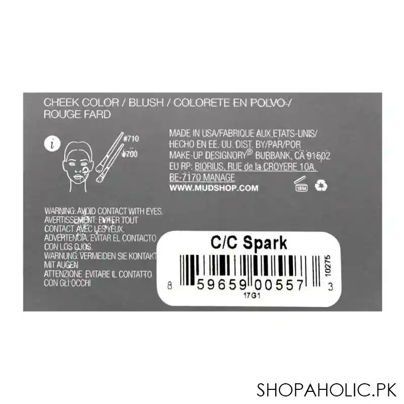 mud makeup designory cheek color blush refill, spark image4