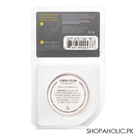 MUD Makeup Designory Contour & Highlighter Powder Refill, Lemon Cream - Image 2