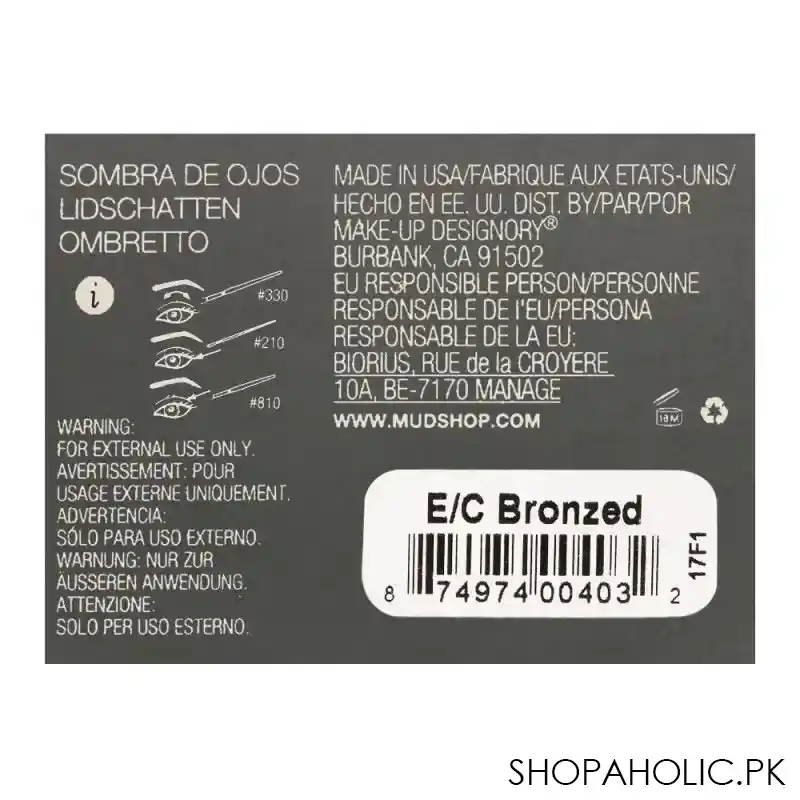 mud makeup designory eye color refill, bronzed image3