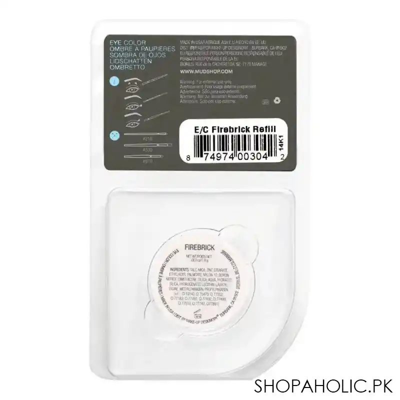 mud makeup designory eye color refill, firebrick image3