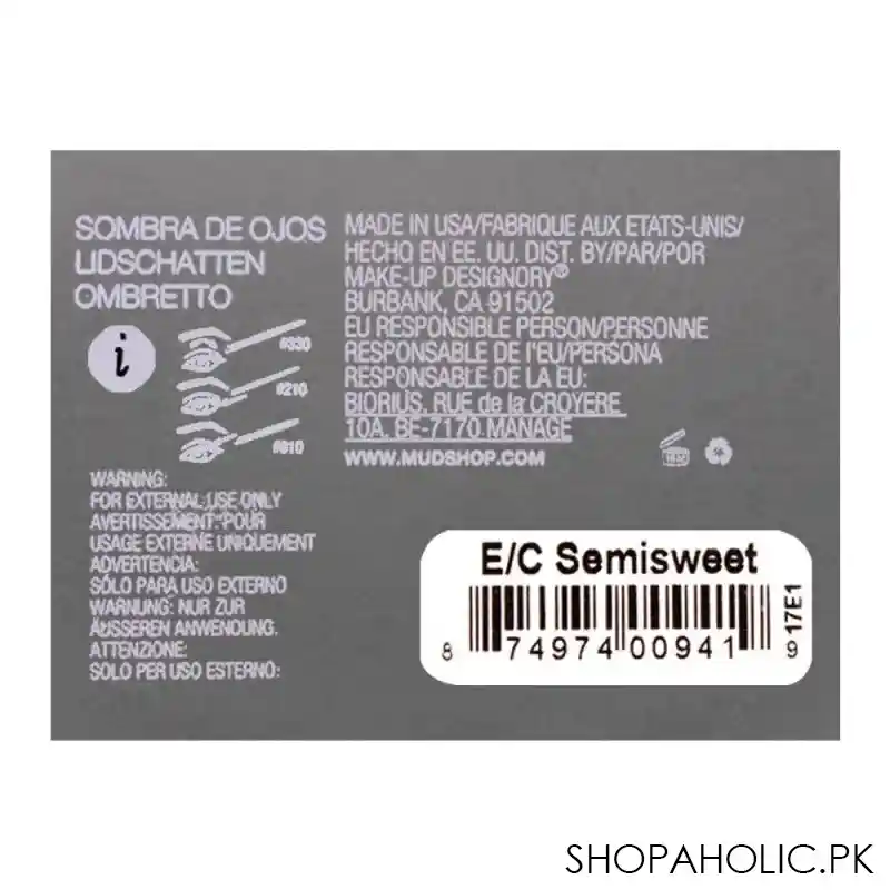 mud makeup designory eye color refill, semisweet image4