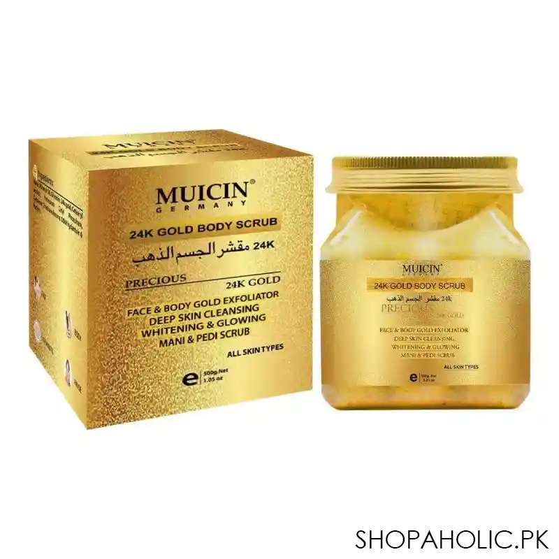 muicin 24k gold body scrub, for all skin types, 500g main image