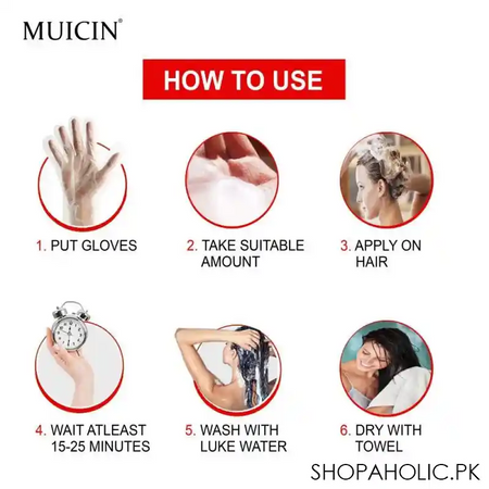 muicin 5 in 1 ginger & argan hair dye + shampoo + conditioner, black, 200ml image4