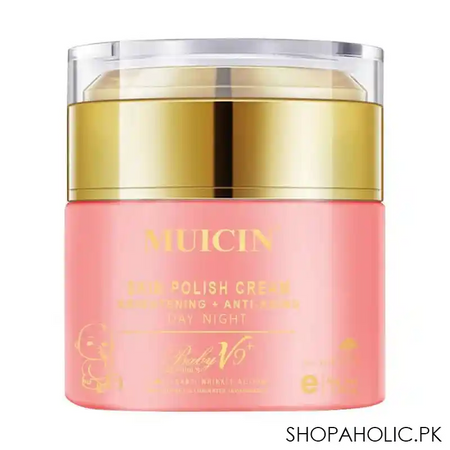 muicin baby v9 + brightening + anti aging day night skin polish cream, for all skin types, 50g main image