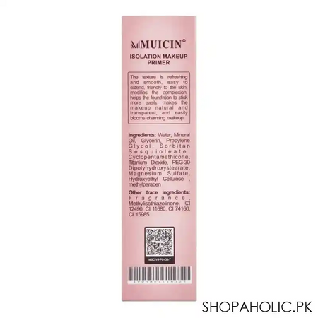muicin baby v9+ spf 60+ day & night pink glow isolation makeup primer, 30g image3