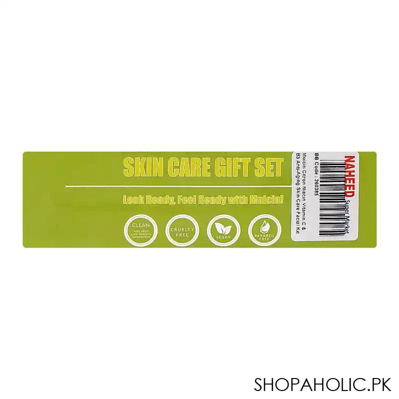 Muicin Citron Niacin Vitamin C & B3 Anti-Aging Skin Care Facial Kit, For All Skin Types - Image 3
