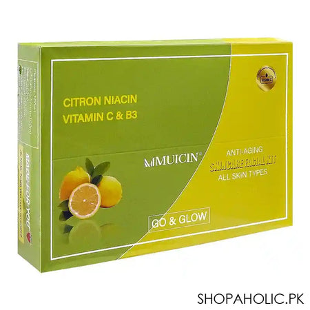 Muicin Citron Niacin Vitamin C & B3 Anti-Aging Skin Care Facial Kit, For All Skin Types - Main Image