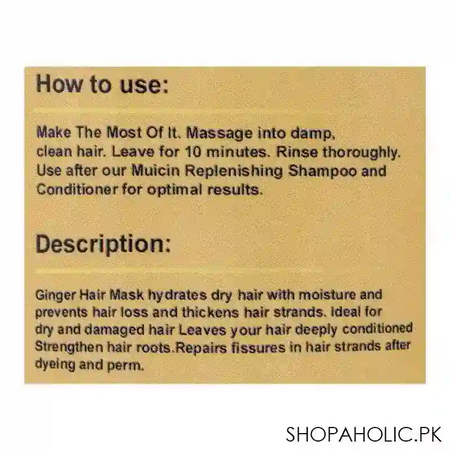muicin ginger oil keratin treatment anti hair fall hair mask 500ml image4