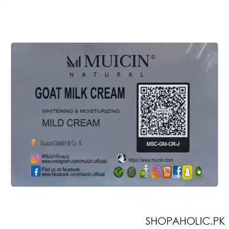 muicin goat milk whitening & moisturizing mild cream, premium, 50g image3