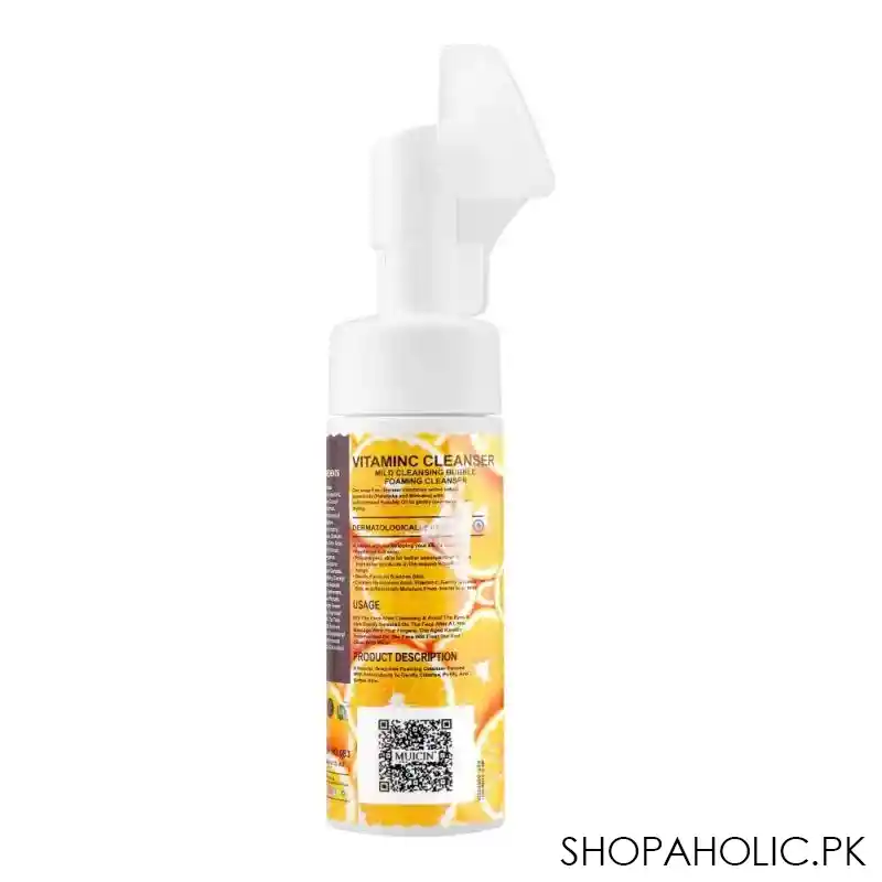 muicin hydrating vitamin c gel foaming bubble cleanser, for dull tired & grumpy skin, 150ml image2
