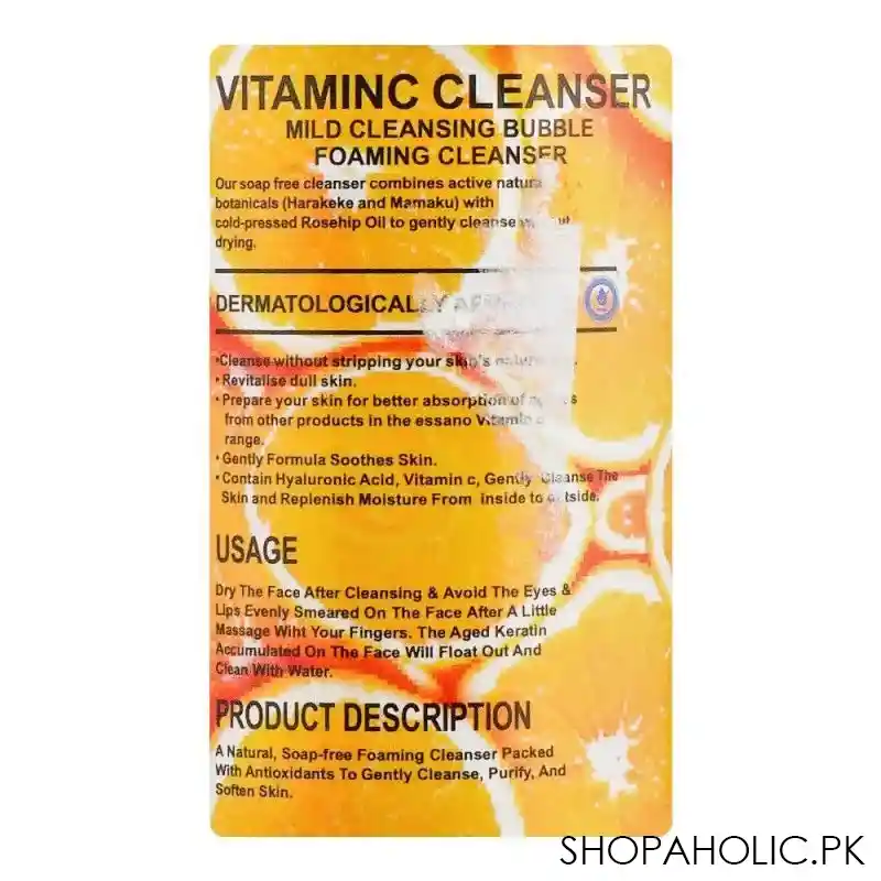 muicin hydrating vitamin c gel foaming bubble cleanser, for dull tired & grumpy skin, 150ml image3