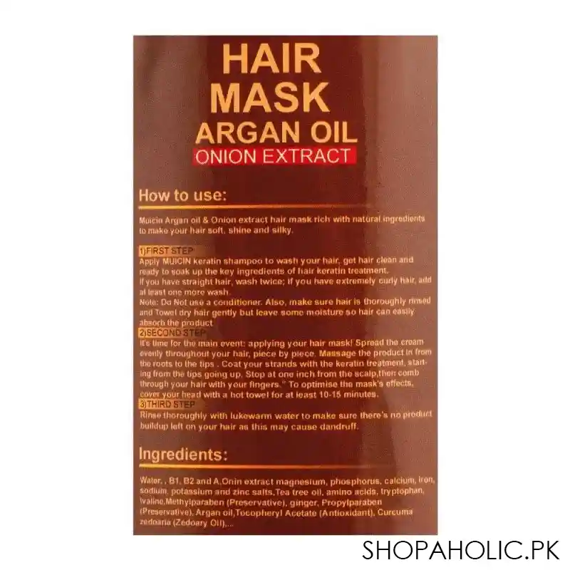 muicin keratin treatment argan oil onion extract anti hair loss hair mask, 1000g image2