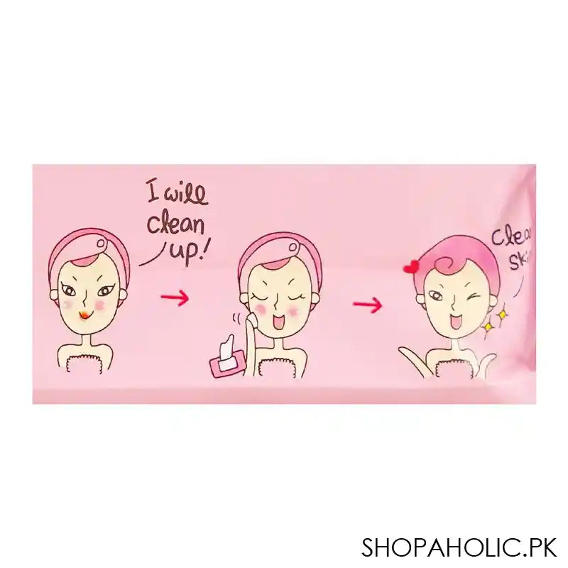 Muicin Kind To Skin Make-Up Remover Cleansing Facial Wipes, Pink - Image 2